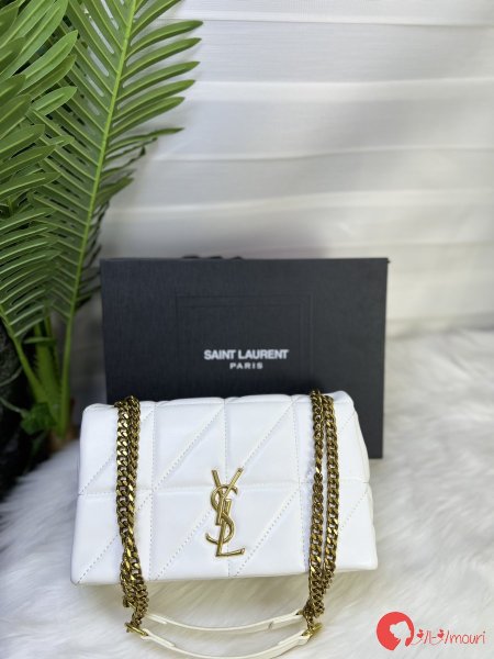 كروس YSL مختومة لون ابيض قاعدة 25 سم مع علبة